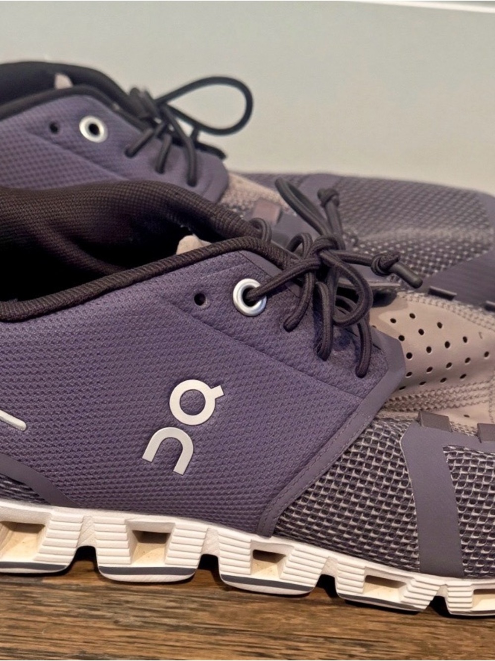 On Cloud Women's Running Sneakers — Purple and Gray